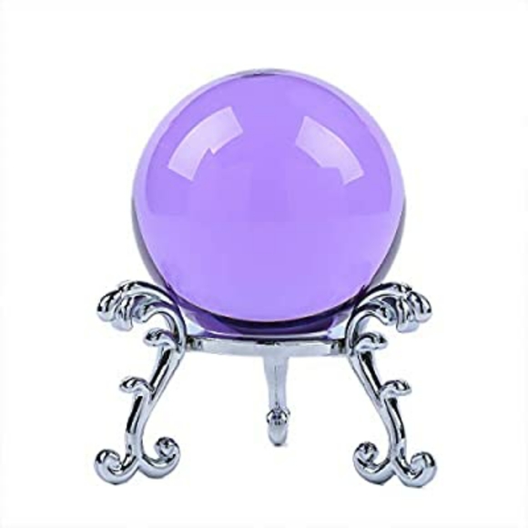 Pick color! Crystal Ball with silver colored stand - Picture 7 of 14